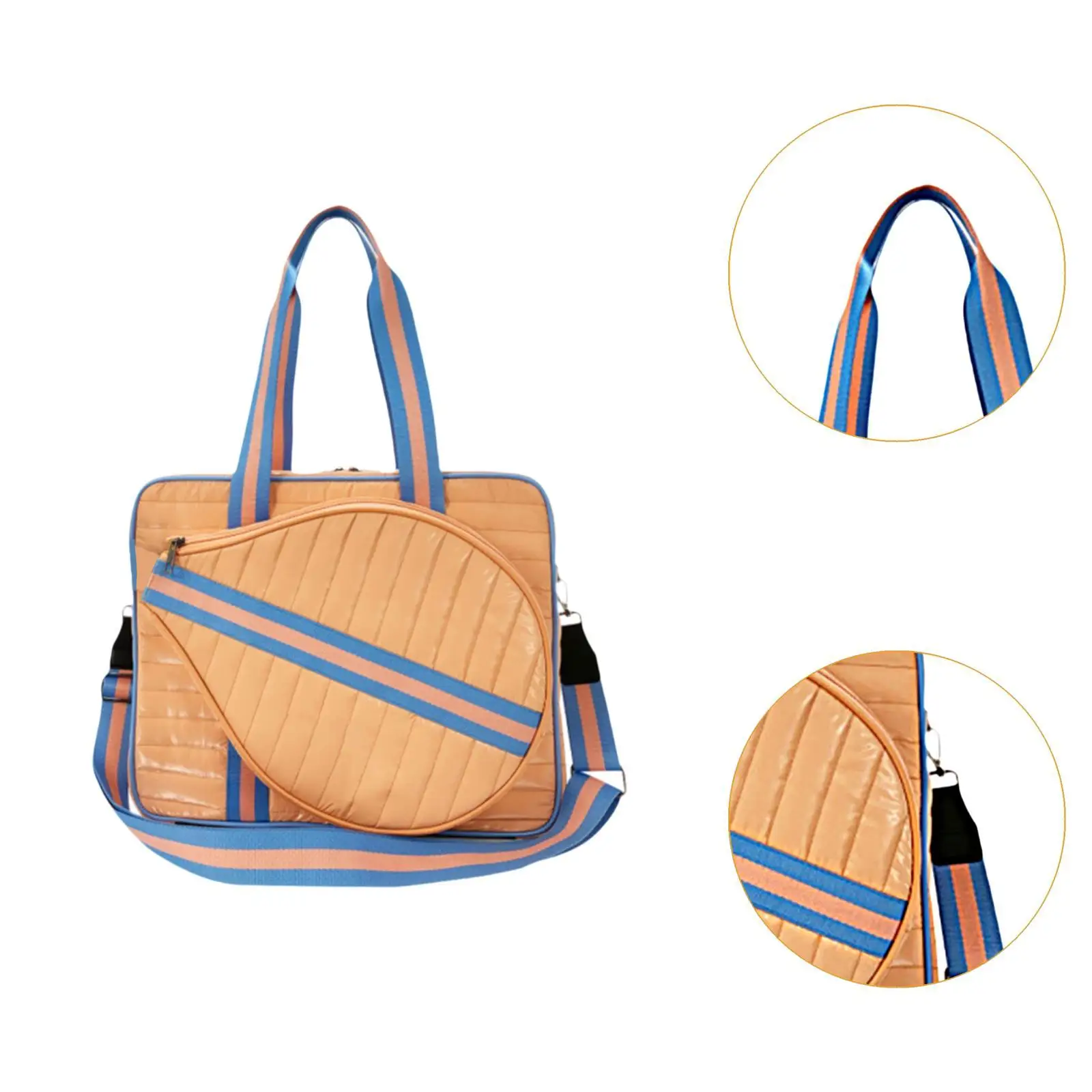 Tennis Racket Bag Pickleball Waterproof Shoulder Tote for Paddles Balls Accessories Sports Crossbody for Men Women Gym view 5