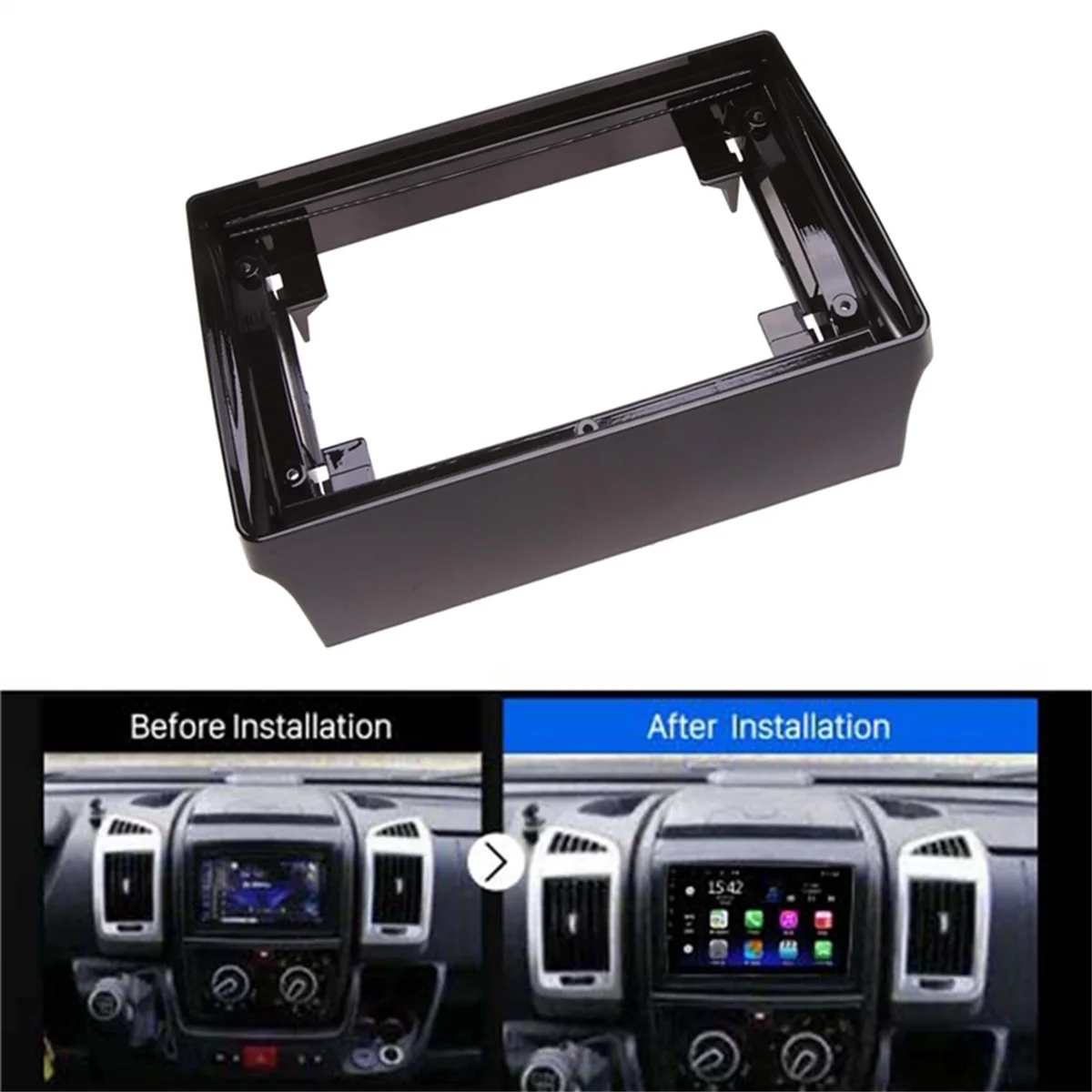 9 Inch Car Fascia Radio Panel for CITROEN Jumper, Relay / for PEUGEOT Boxer / for FIAT Ducato 2011+ Dash Kit Facia Console Plate