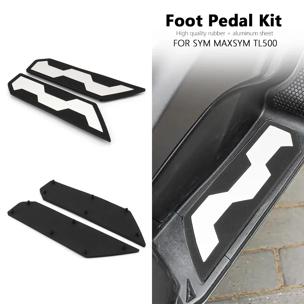 

Motorcycle Accessories New Footrest Footpads Foot Pegs Pedals Plate Pads Black For SYM Maxsym TL 500 MAXSYM TL500 tl500