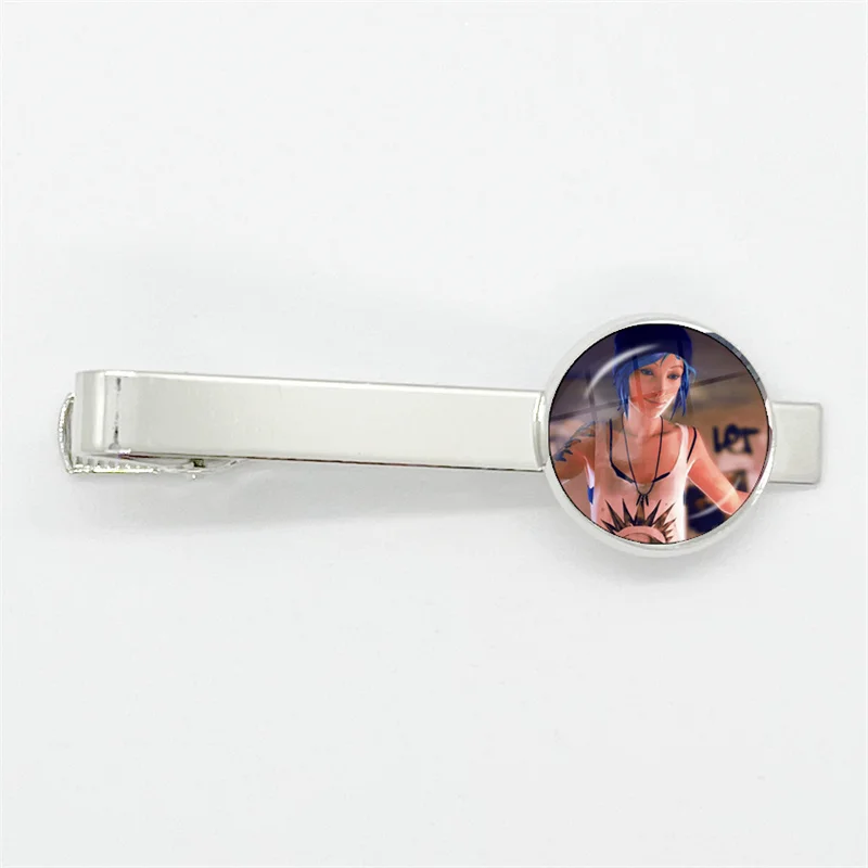 Max Caulfield Life Is Strange 2 Glass Tie Clip Silver Color  Tie Clips for Men Charm Jewelry Gift