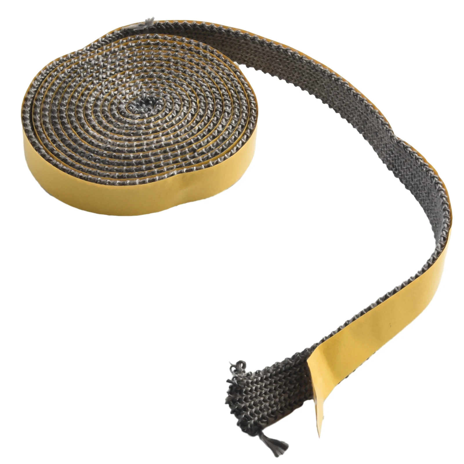 Cuerda para estufas planas de 2,5 M, autoadhesiva de fibra de vidrio para puerta de chimenea, cinta de sellado para chimenea, cable de junta de repuesto de 18X3mm