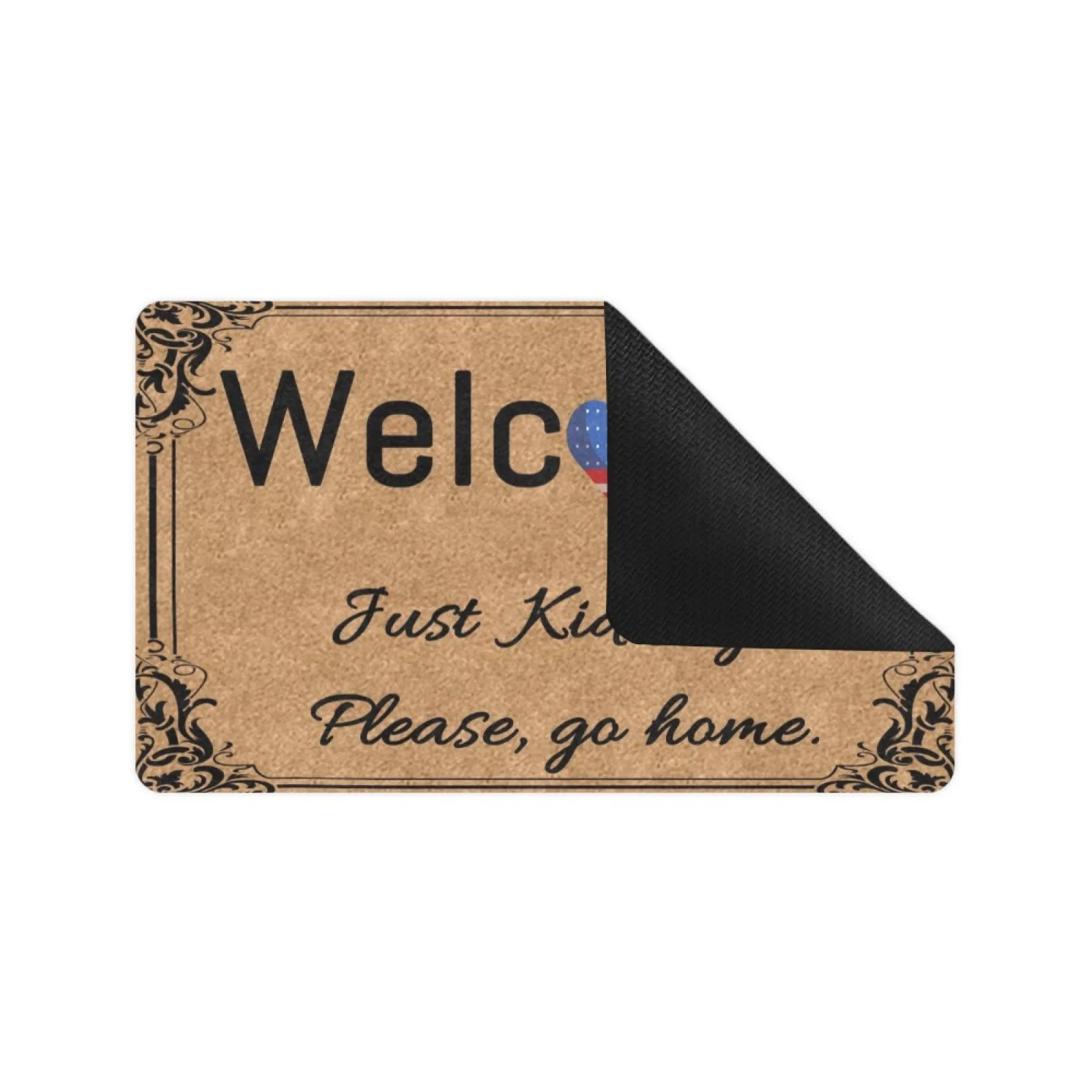 Welcome America Kidding Floor Door Mat Outdoor Rubber Welcome Kitchen Shower Porch Decor Shoe Garage Rug Patio Front Doormat