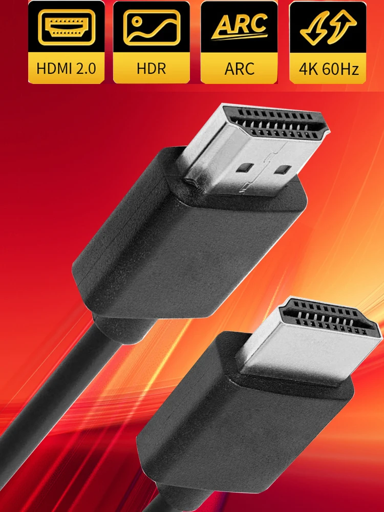 Câble HDMI 2.0 court 4K 60Hz 50CM HDMI Kable pour HDTV PS5 PS4 Pro Xbox série X HDR câble HDMI mâle à mâle CEC ARC 4K
