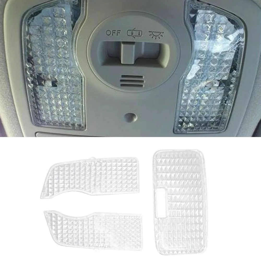 Luz interior clara da abóbada do carro, tampa de luz de leitura para Toyota Prius 2010-2015, luz de cristal do mapa, 3pcs