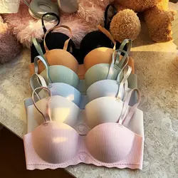 Women seamless Bra Sexy Wireless Underwear No Steel Ring Push Up Breathable Bralette 3/4 Cup Female's Bra Gathered Lingerie