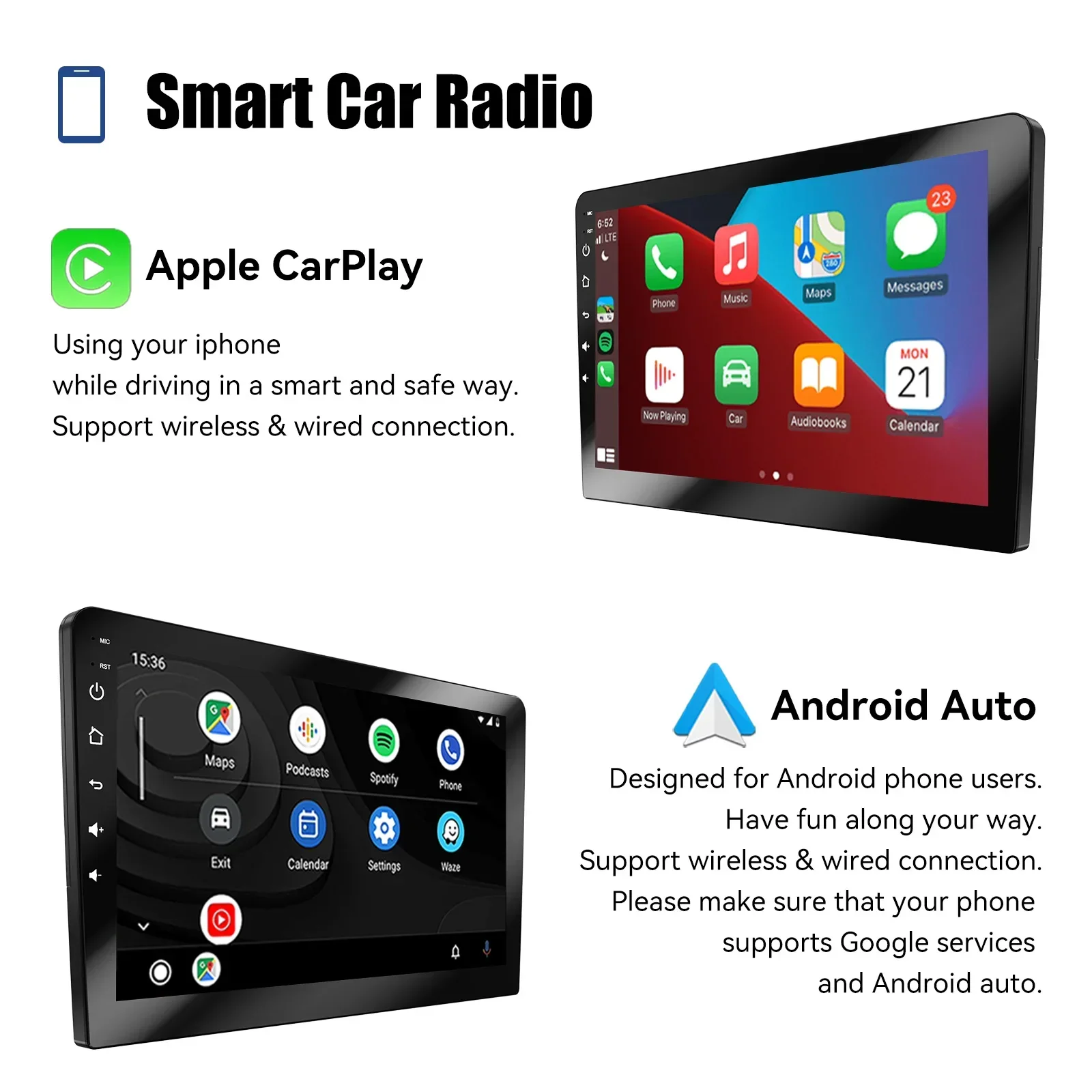 2 Din Car Radio Carplay Android Auto 7 9 10 Inch 4G 64G Universal Multimedia Player DSP FM RDS AHD GPS WIFI Autoradio