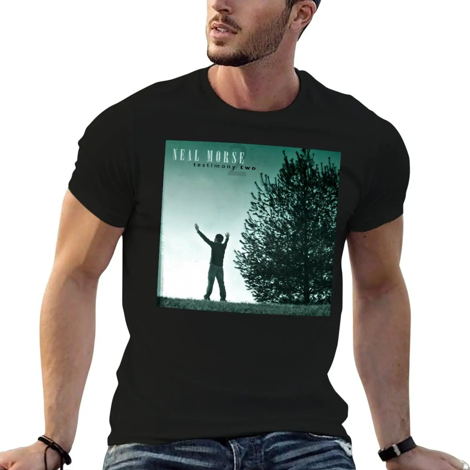 Neal Morse Testimony Two, t-shirt à manches courtes avec couverture d'album, confortable pour l'entraînement