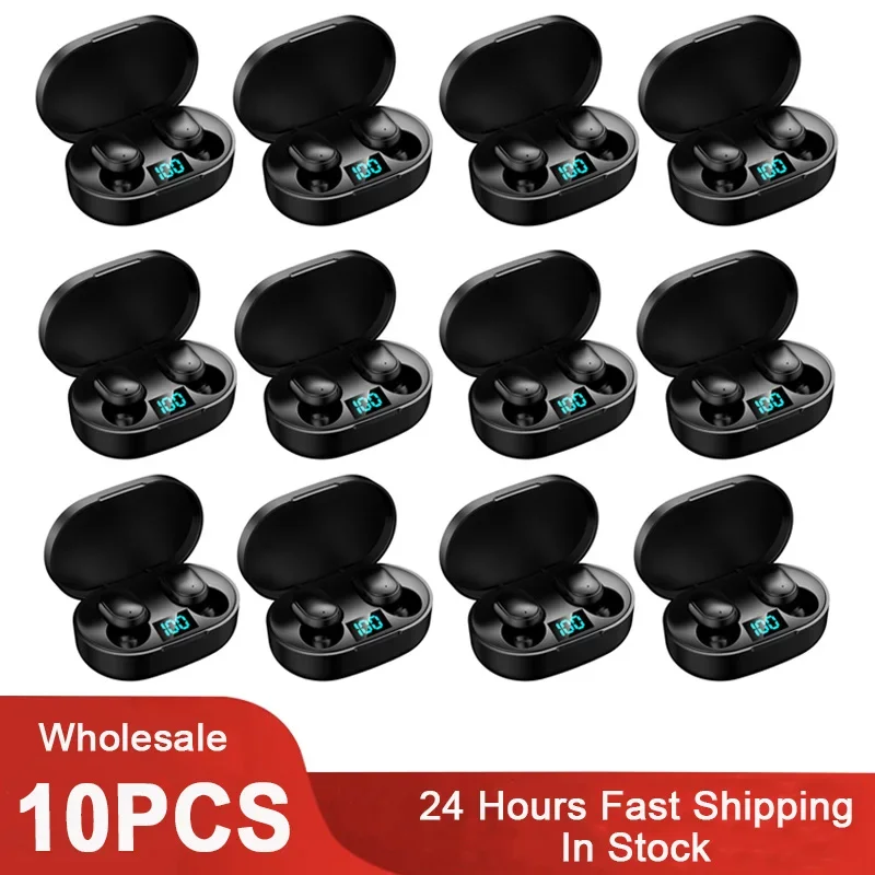 

Wholesale 10 PCS/E6S Wireless Headphones Bluetooth Earphone Sport Stereo Headset Bass Tws Earbuds with Microphone For Smartphone
