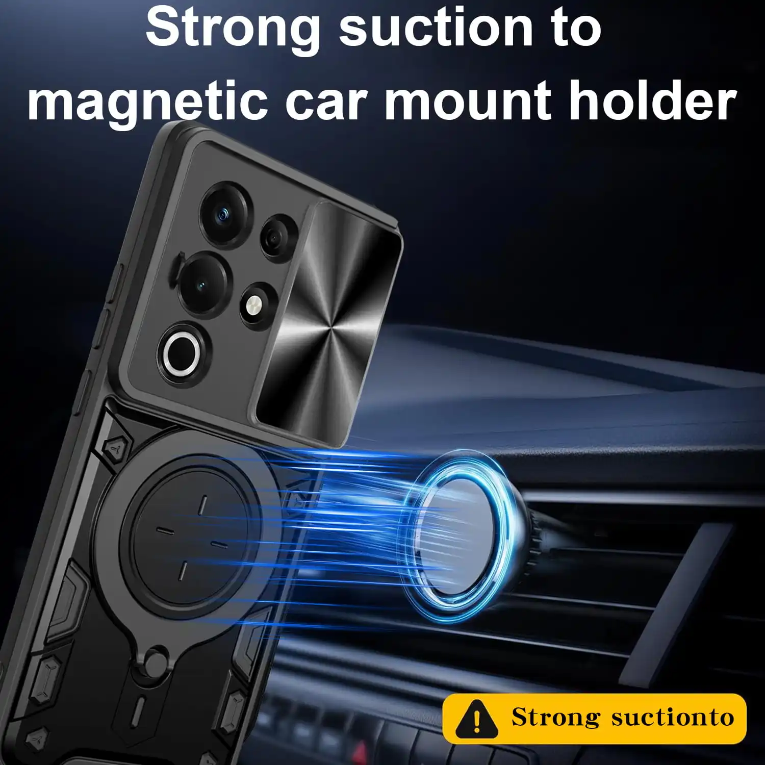Case for itel S25 Ultra Magnetic Slide Camera Protection itel S25 4G S23+ S23 Cover 360 Rotate Kickstand Armor Ring Funda Capa