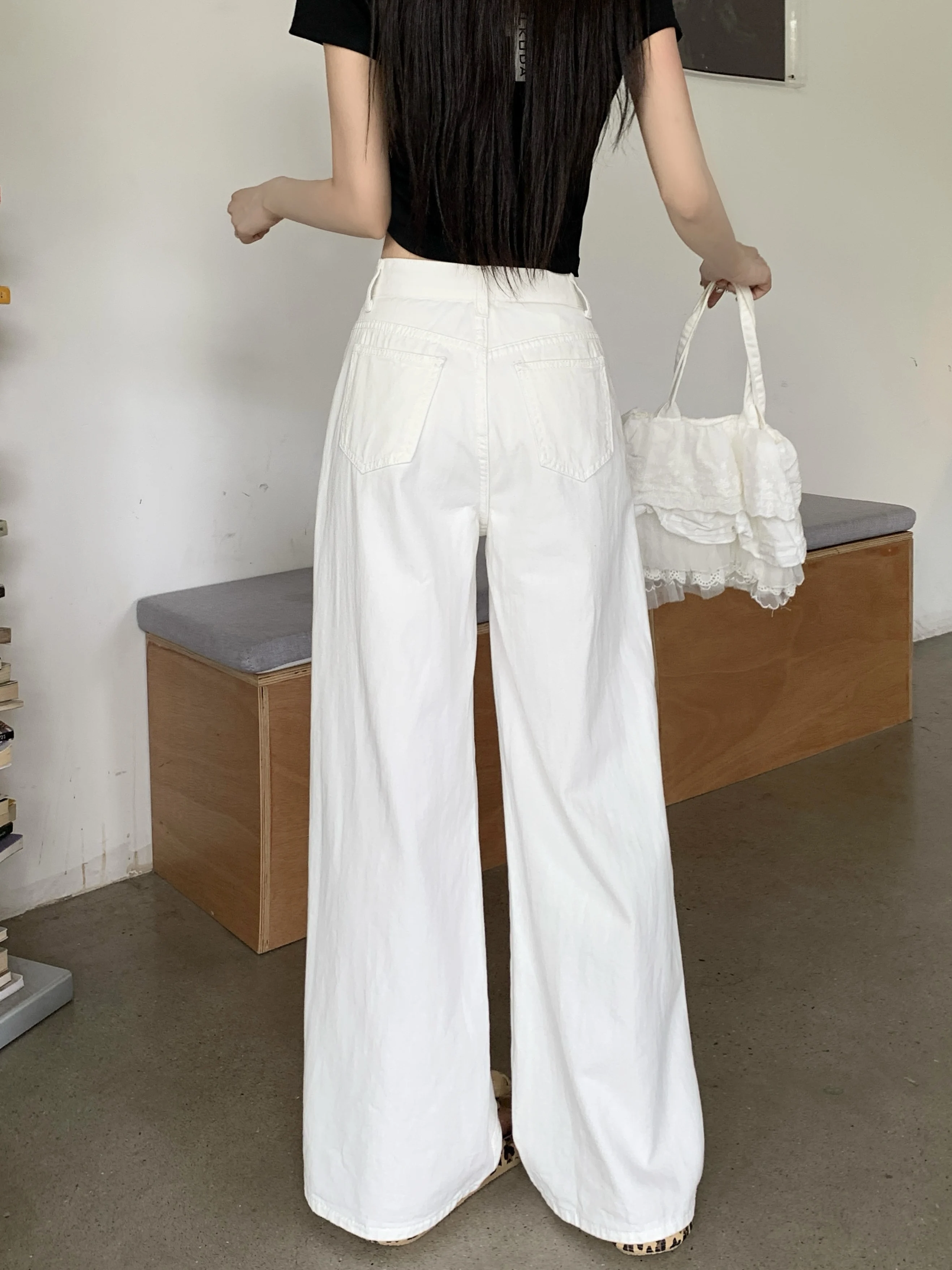 

Джинсы для женщин Y2K, одежда на пуговицах, застежка-молния с поясом, регулируемый пояс, женский джинсовый модный базовый простой осенний пояс