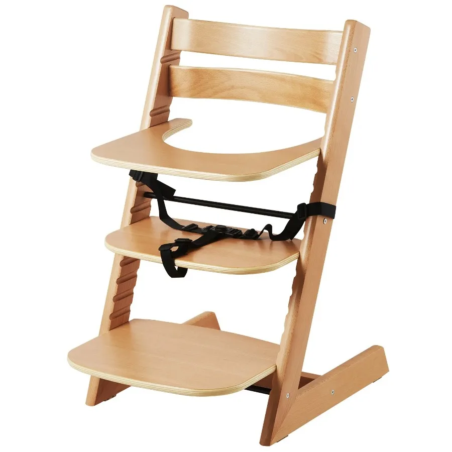 

Wooden High Chair for Babies and Toddlers Convertible Adjustable Feeding Chair Eat and Grow High Chair with Tray Grow with Kid