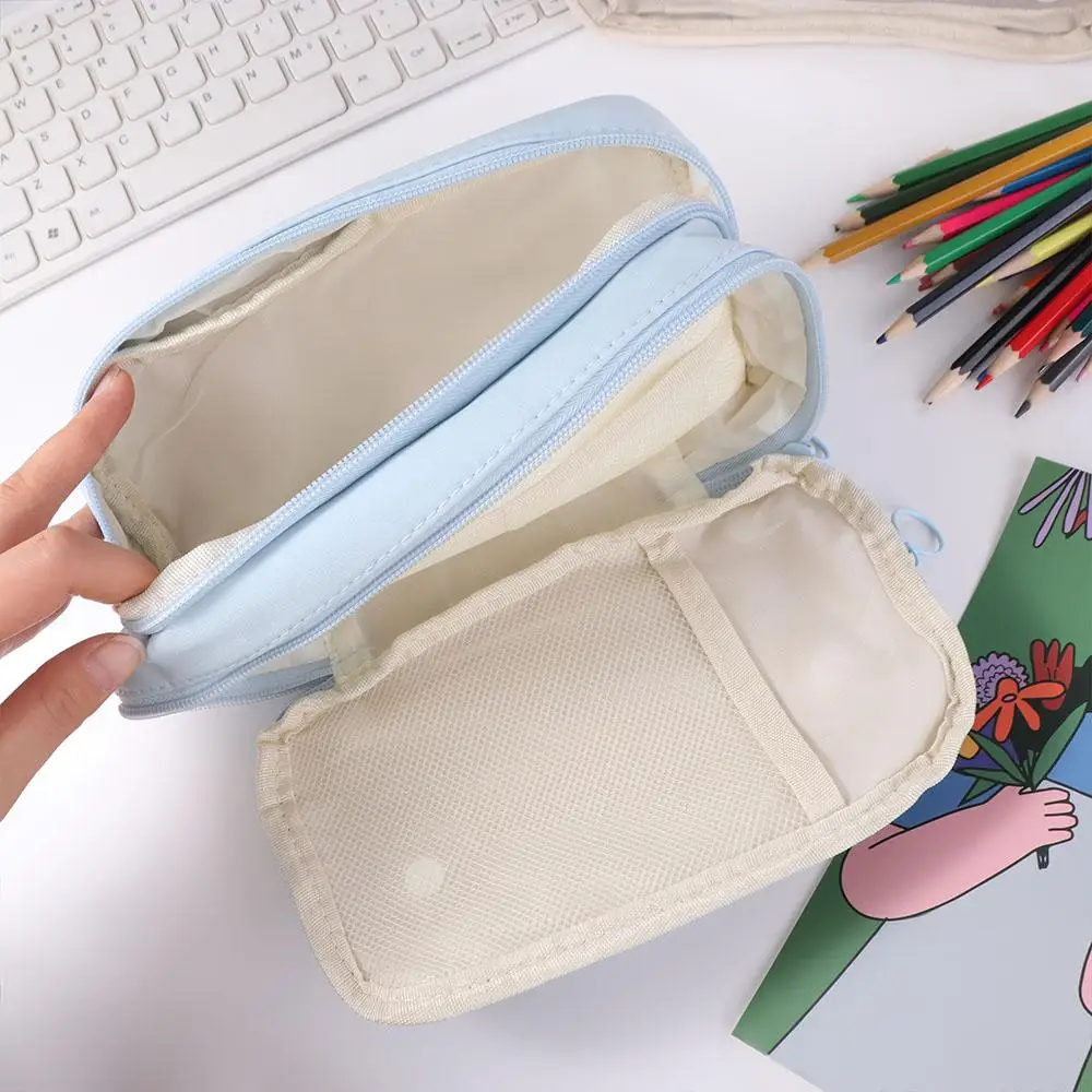 Large Capacity Detachable Pencil Case Storage Bag Itabag Ita Bag Pouch Organizer Case Solid Color Stationery Storage Bag