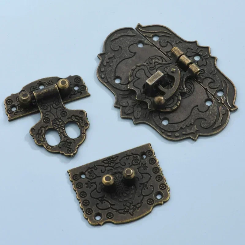 5pcs Antique buckle wine box lock panel box can be matched with password padlock hardware jewelry box hardware