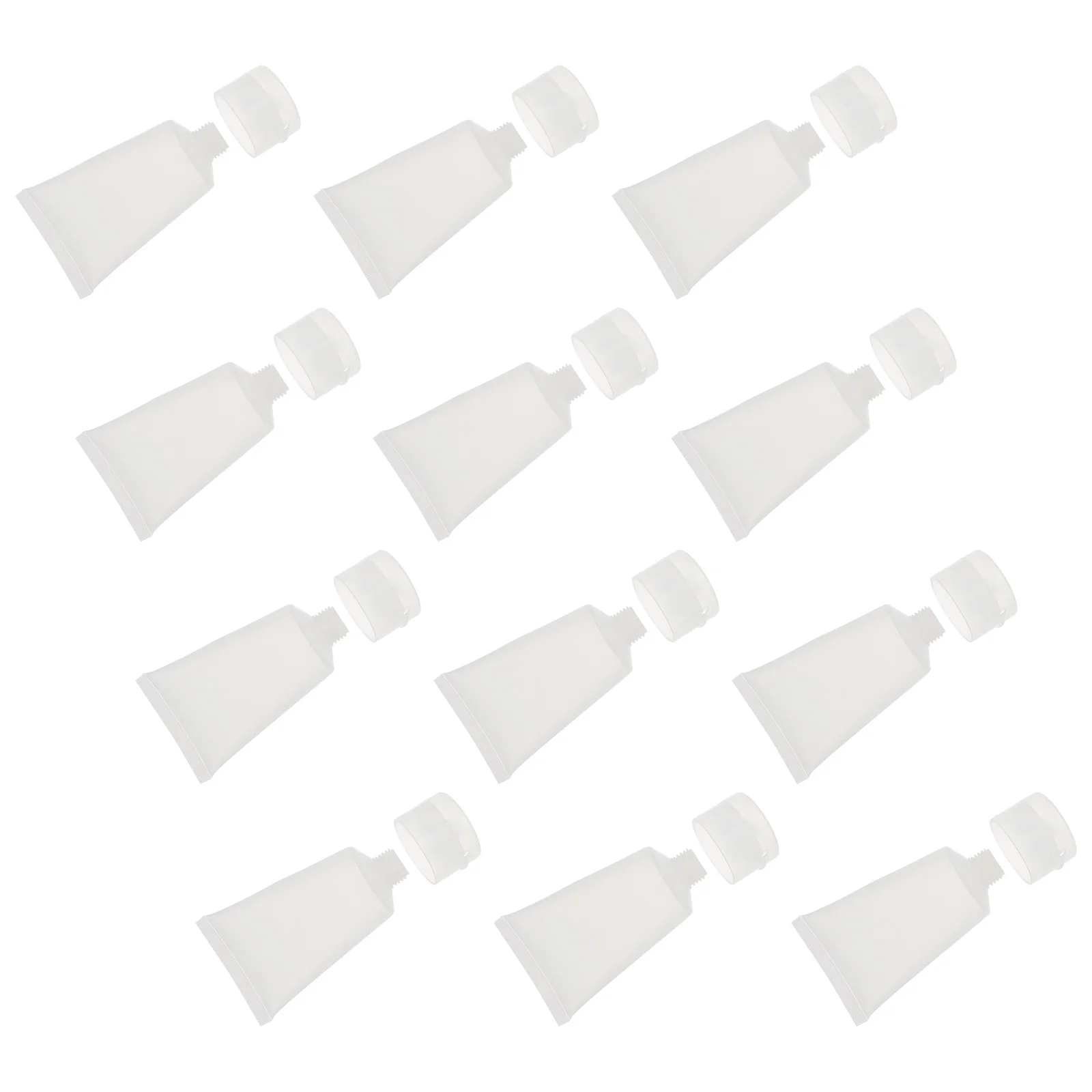 12Pcs Fine Workmanship Dispensers Squeezable Makeup Container Refillable Bottles for Travel Empty Squeeze Bottles