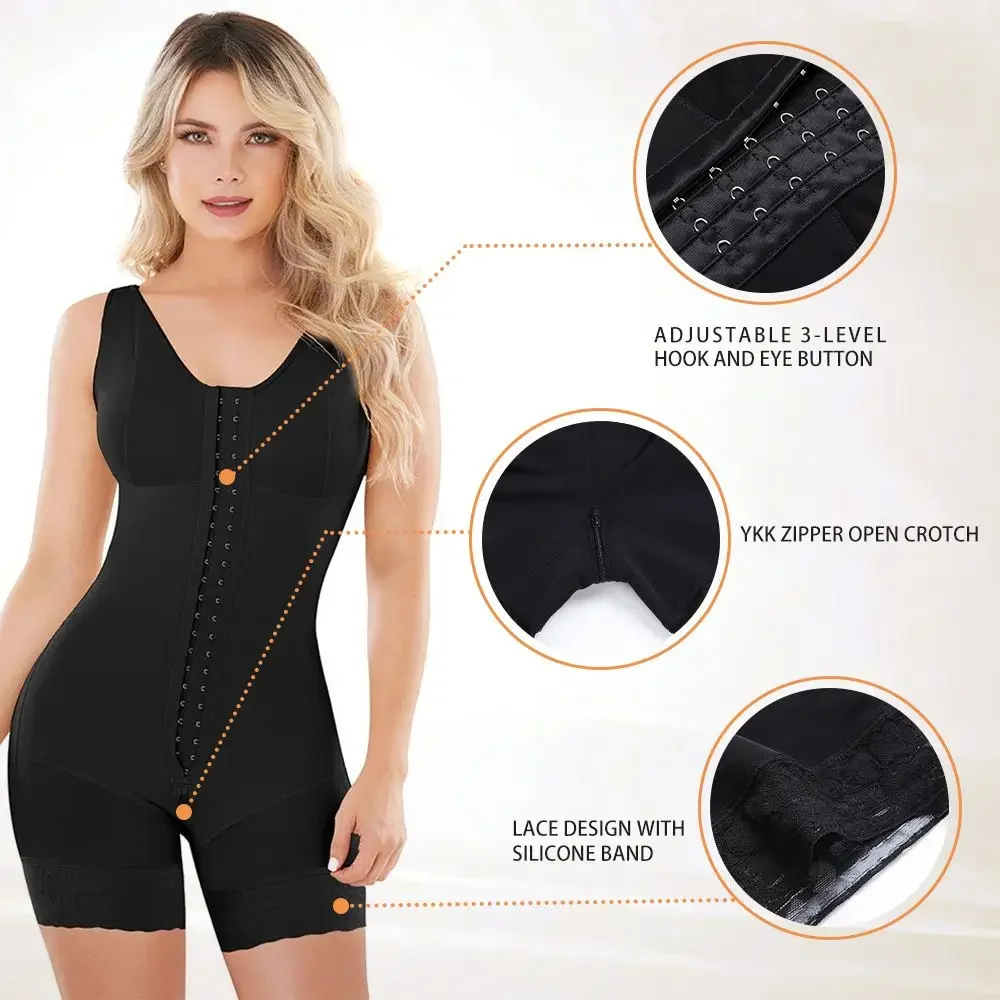 

New Enhanced Shapewear One-piece Zipper Bottom Crotch Tightening The Abdomen To Lift The Buttocks Body Suit Female Bodysuits