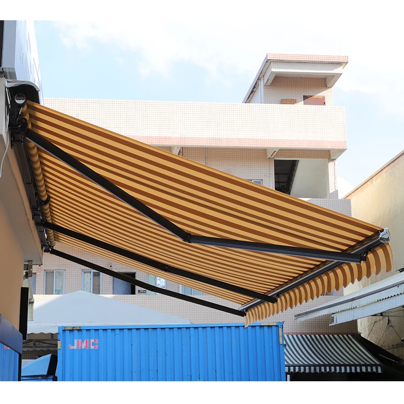 

Wholesale Premium Polyester Fabric Awning with Light Emitting Diode UV Protection Awning Collapse Electric Awning Outdoor