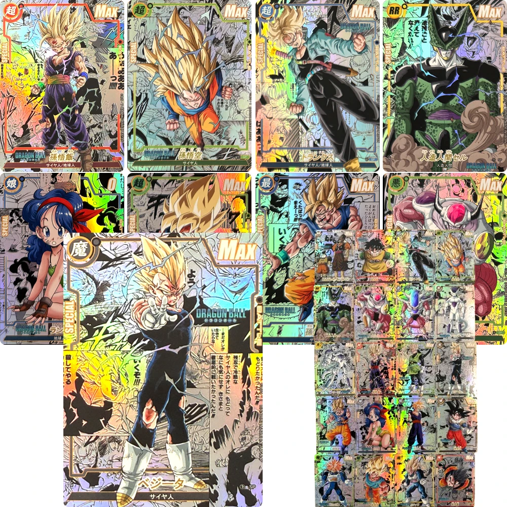 شخصيات أنيمي دراغون بول سوبر بولما خلية DIY محلية الصنع البرنز الملمس لعبة اللعب جمع بطاقة عيد الميلاد هدية عيد ميلاد #1