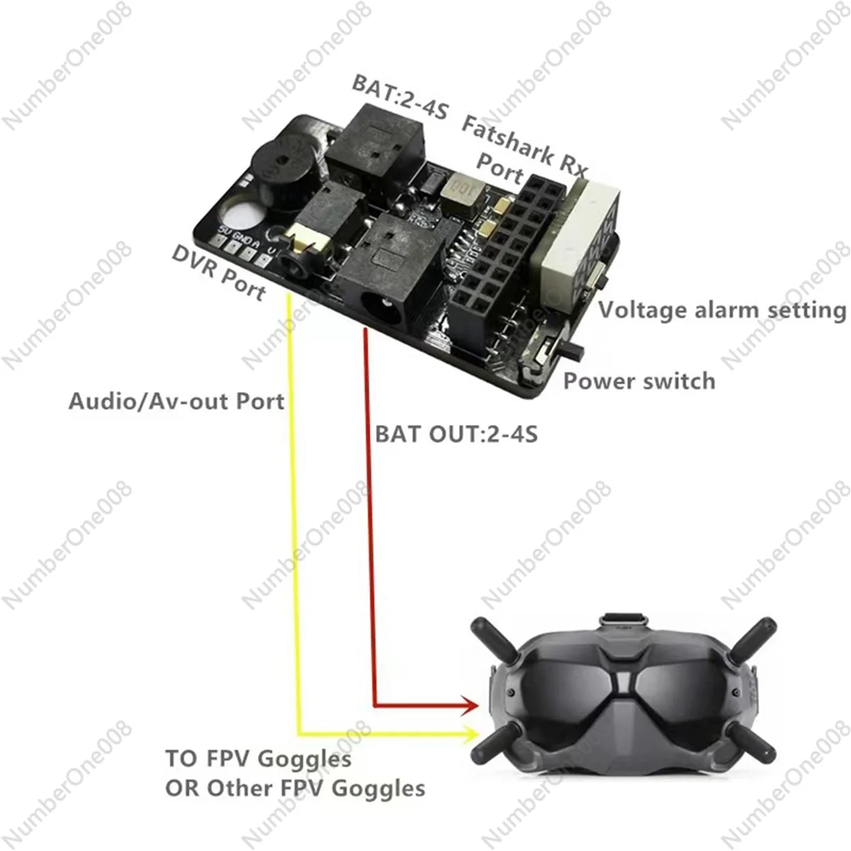 New For FPV Goggles V2 Flight External Analog 5.8G RX PORT 3.0 Receiver Module Kit for Lightweight 5V 3A Flight Goggles