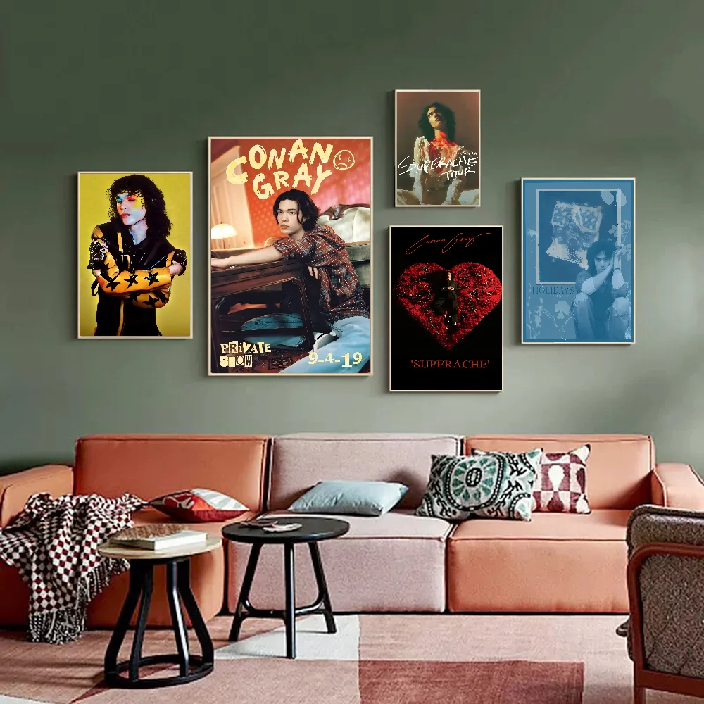 Pop Singer Conan Grays DIY Sticky Poster Fancy Wall Sticker For Living Room Bar Decoration Wall Decor