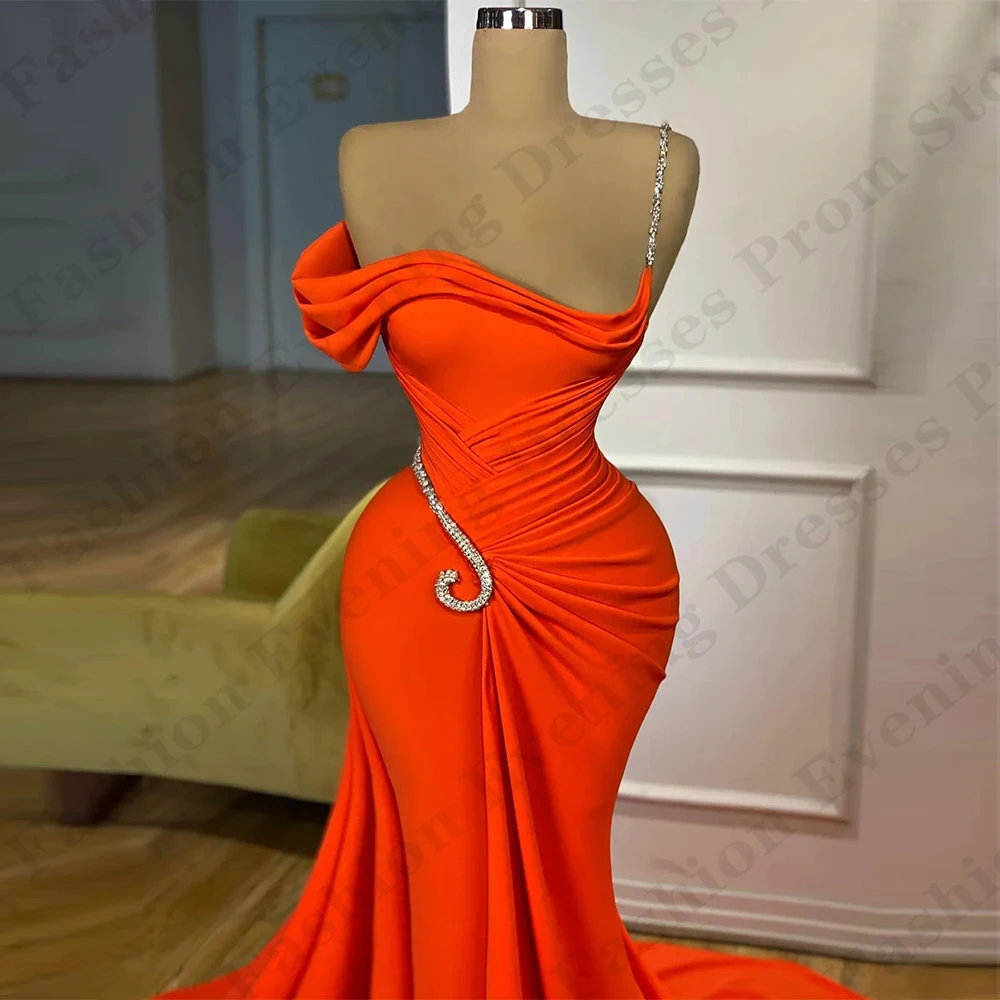 Fashion Evening Dresses Exquisite Elegant Sexy Off Shoulder Sleeveless Simple Slimming Mopping Party Customized Prom Gowns 2025