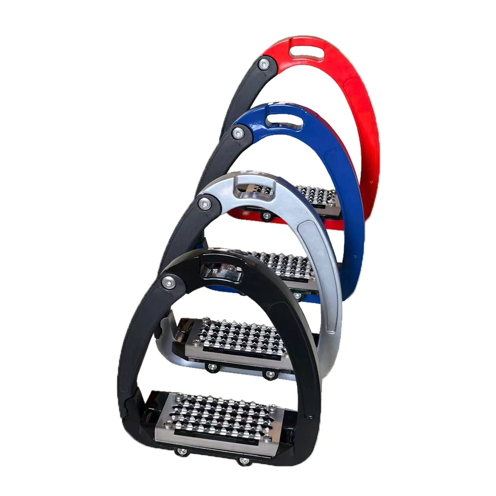 

Aluminum Safety Horse Stirrups, 12.5cm Size with Stainless Steel Pads