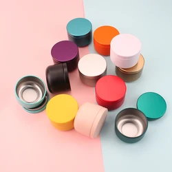 24/50pcs 50ml Round Metal Candle Jars Empty Candle Tins Container Small Storage Box Metal Cans with Lids