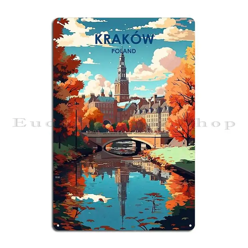 Krakow Poland Metal Plaque Kitchen Designs Wall Mural Club Wall Mural Tin Sign Poster