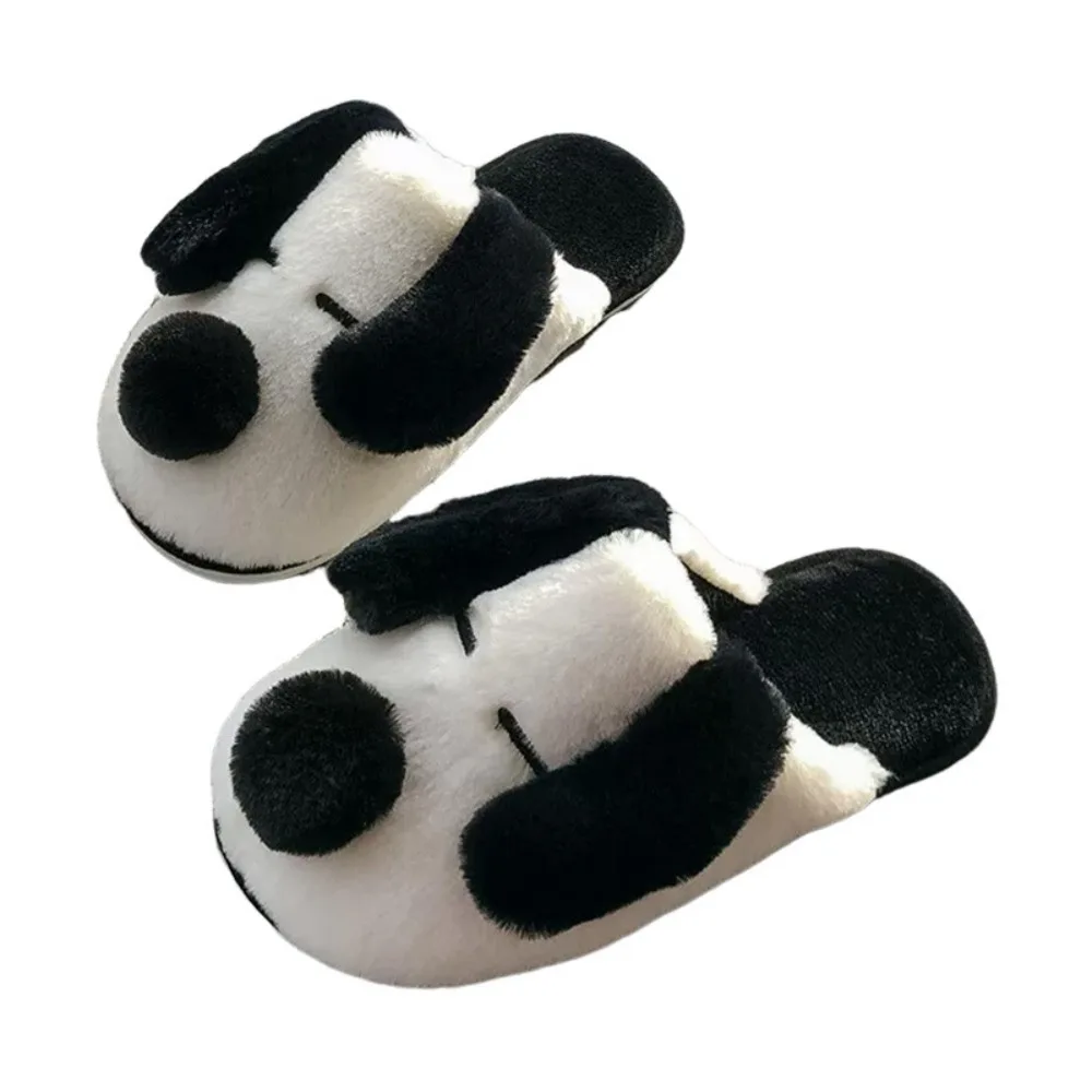 

Homewear Cartoon Plush Dog Slippers Soft Anti-slip Home Cotton Shoes Cute Thicken Warm Couple Winter Slippers Women Men