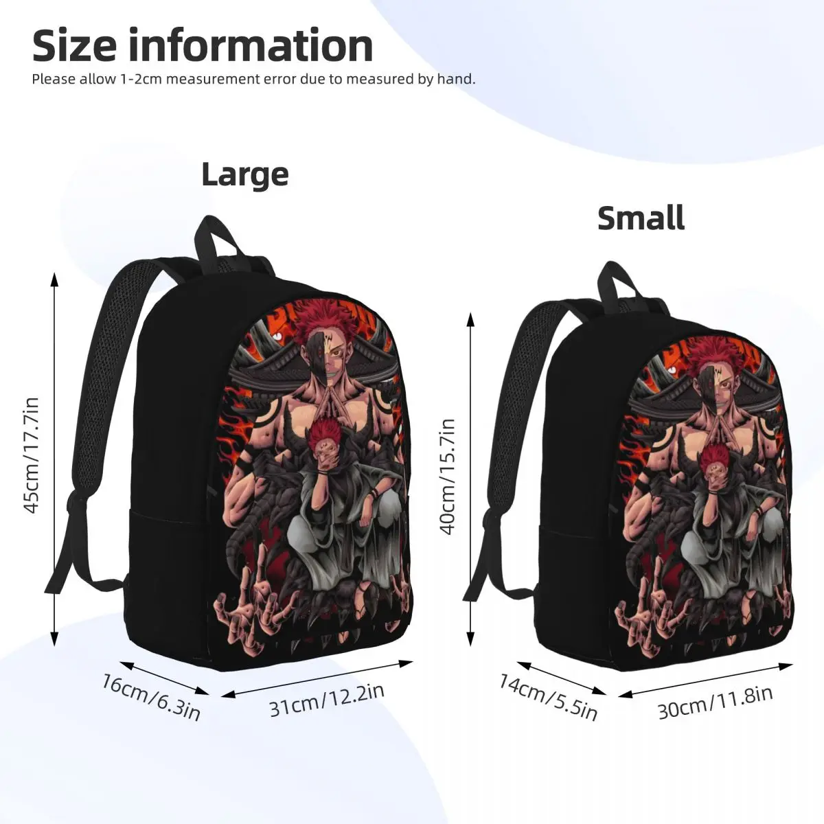 Ryomen Sukuna-Mochila clásica deportiva para hombre y mujer, bolsa de lona para ordenador portátil, trabajo de estudiante, Anime, Jujutsu Kaisen