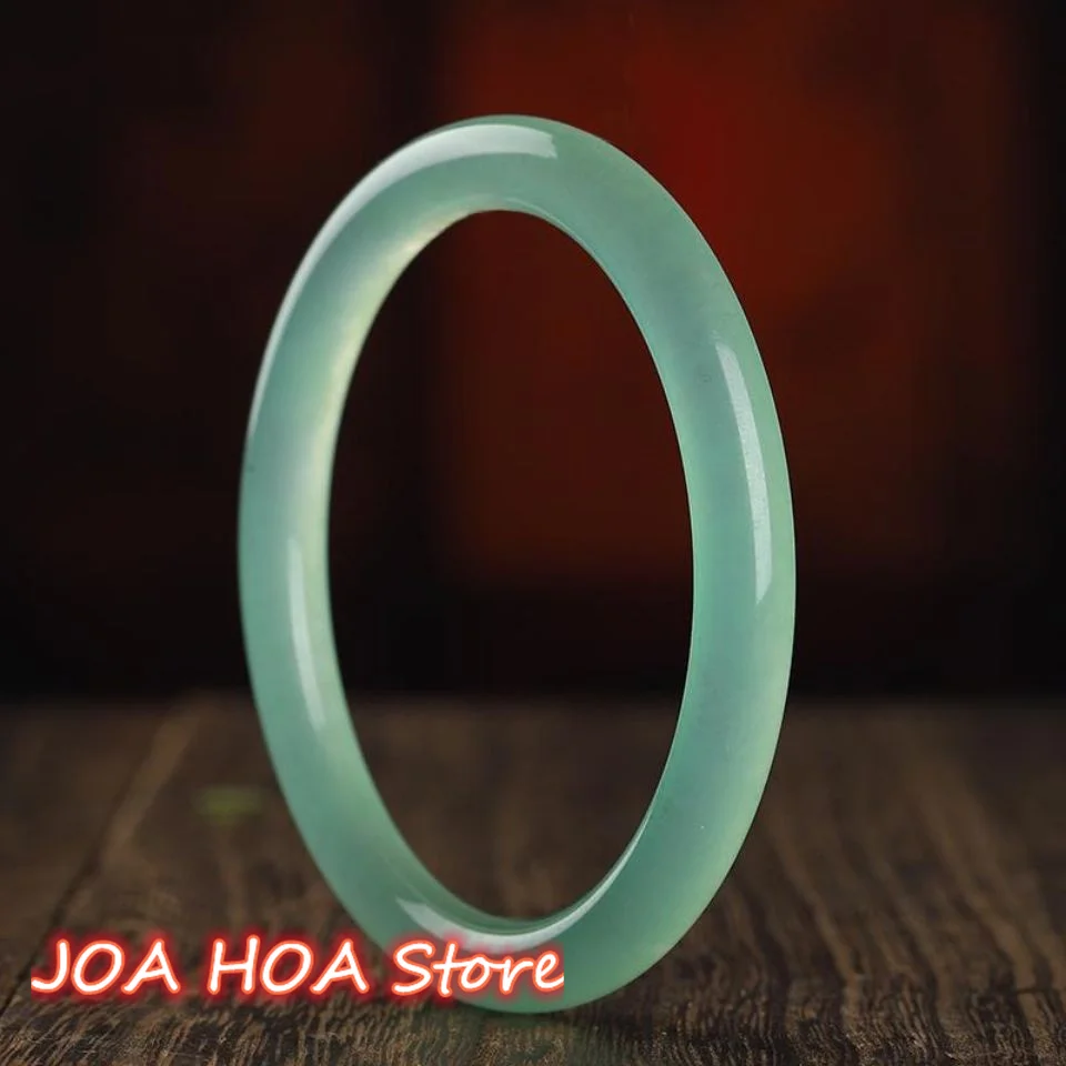 

Emerald Color Hand-chain Quartzite Jade Good Class Light Green Transparent Bangle Female Round Bar Bracelet Handring Jewelry