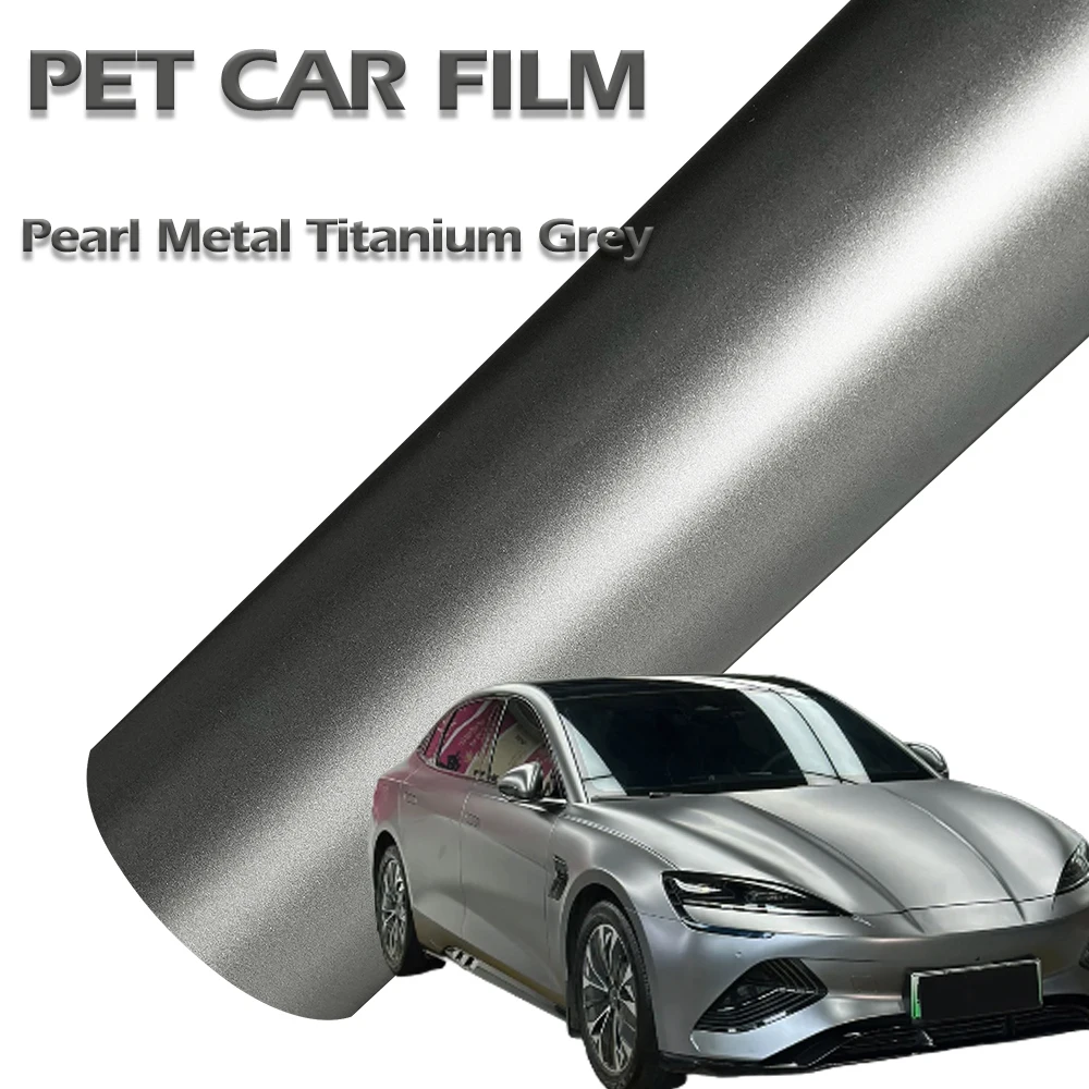 

PET Pearl Metal Titanium Grey Car Vinyl Wrap Film Waterproof Scratch Resistant Sticker Auto Motorcycle Body Modification Decals