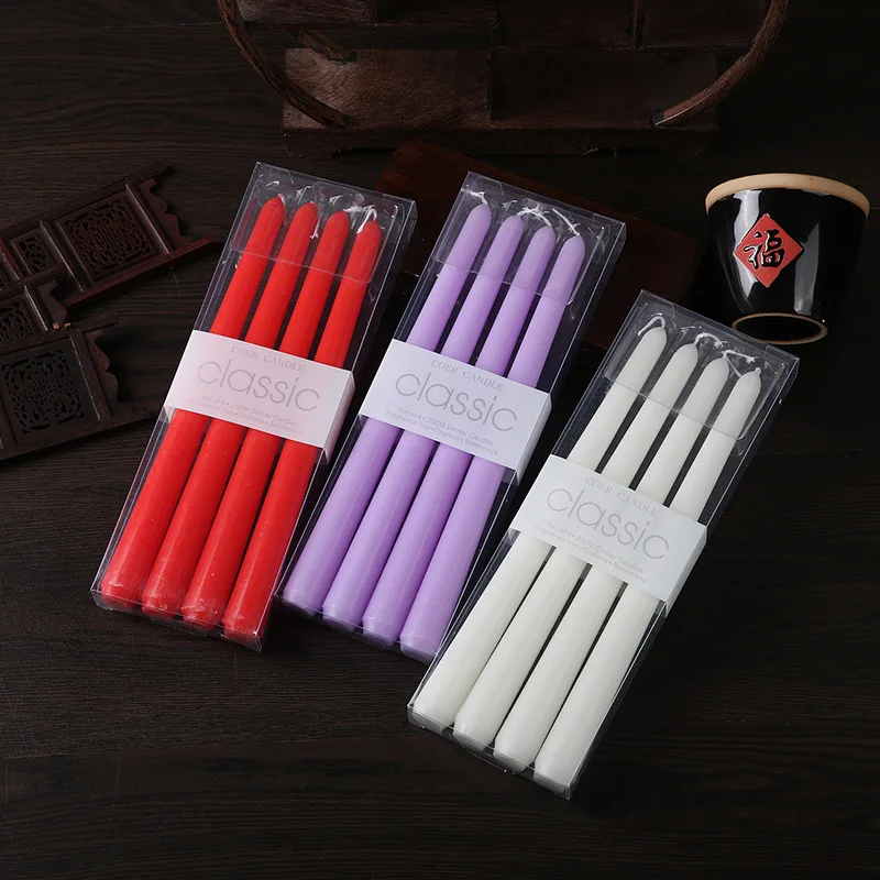 Black Candle Candle Red White Candles DIY Long Candles for Dinner Decoration Birthday Candles Decoration