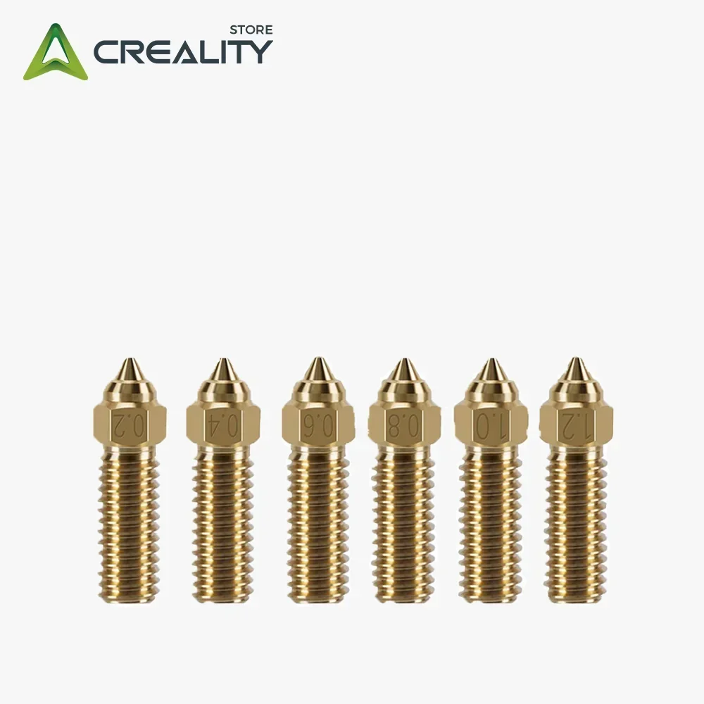 Creality K1/K1 Max/CR-M4 Nozzle 1pcs Brass High-speed 3D Printer Nozzles 0.2/0.4/0.6/0.8/1.0/1.2mm Fit 1.75mm Filament