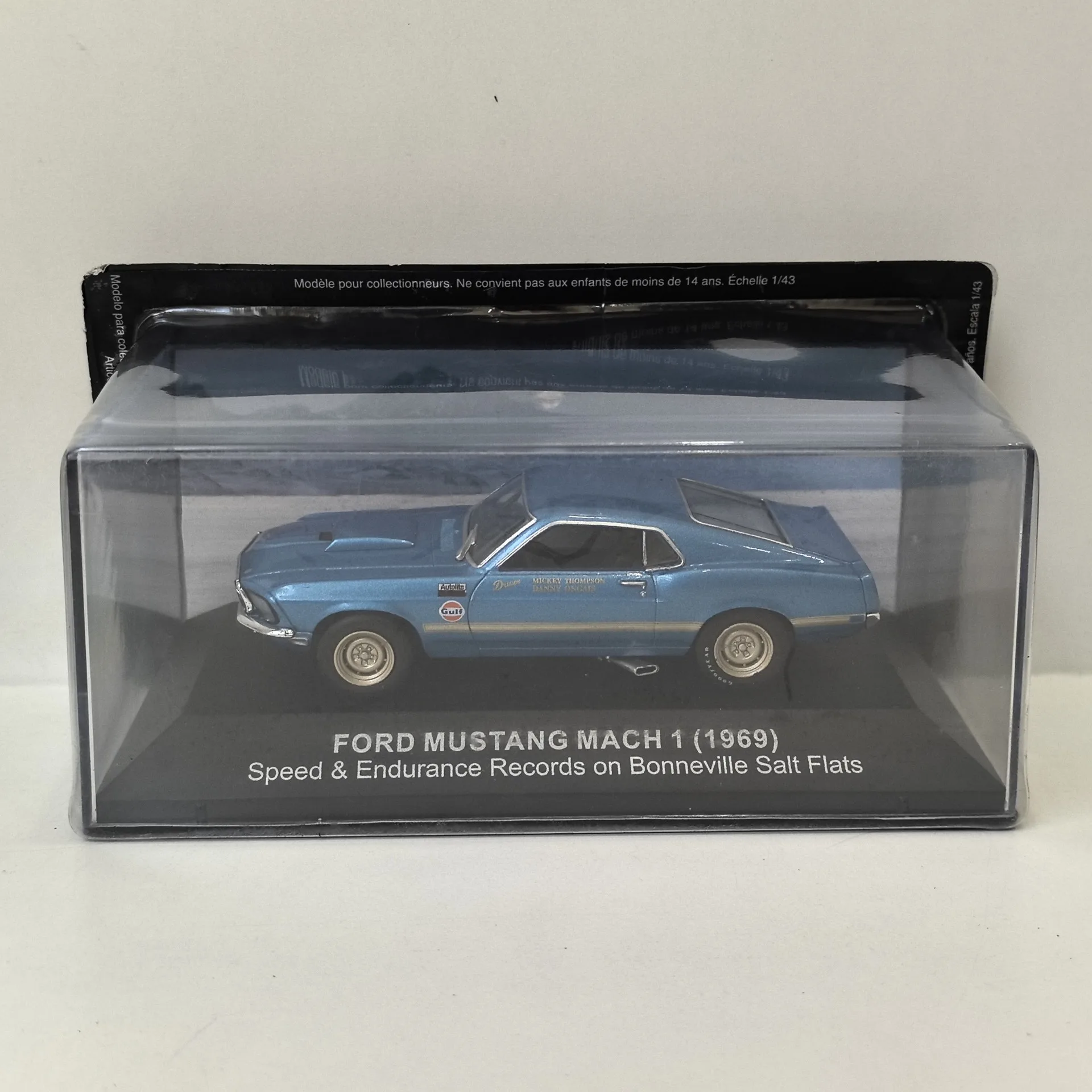 Diecast IXO 1/43 Scale FORD MUSTANG MACH 1 1969 GULF R3 Alloy Car Model