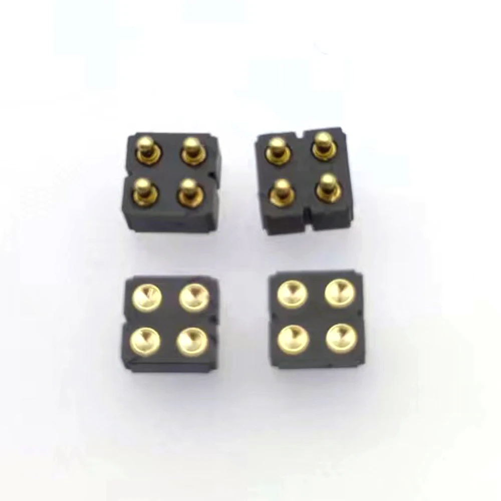 10PCS pogo connector battery spring contact SMD pin pin PCB4 6 test probe gold plated copper power supply
