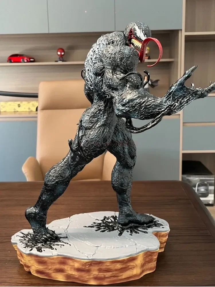 Figura de Venom de Marvel de 50cm, modelo personalizado de muñecas de gran tamaño, figura de acción decorativa coleccionable, juguete Gif para adultos y niños, 1/3