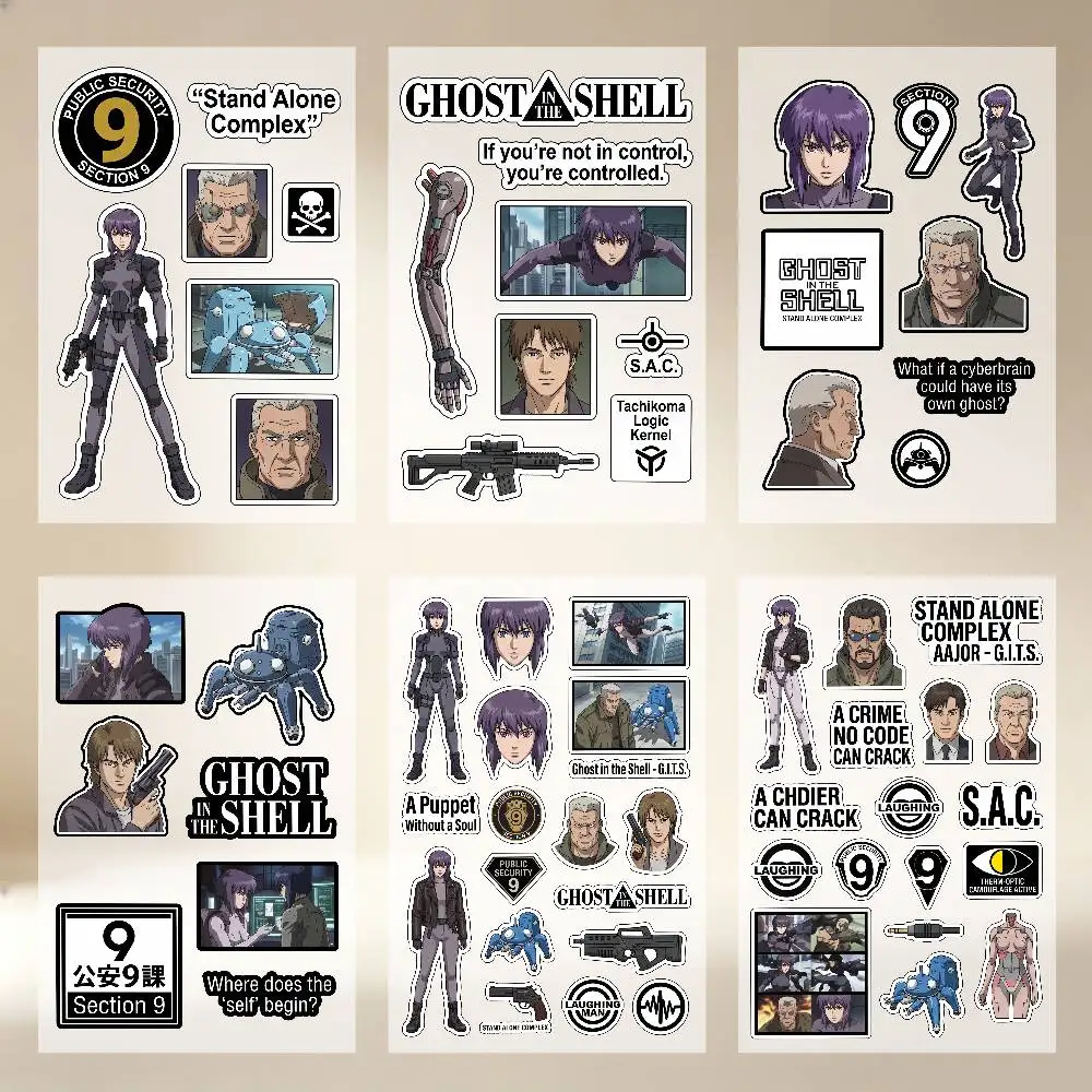 Anime G-Ghost In The Shell Aufkleber für Autokarosserie, Stoßstange, Fenster, Motorrad, Laptop, Wände, Vinyl-Aufkleber, Auto-Tuning-Zubehör