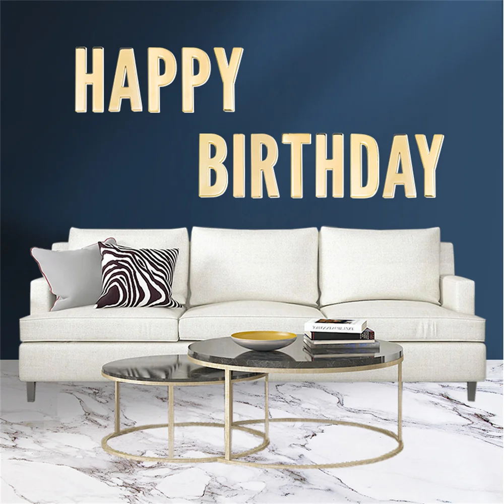 1Pcs Metal Self Adhesive House Number English Alphabet Letters for Apartment Room Door Plate Table Mailbox Number Stickers 7*3cm