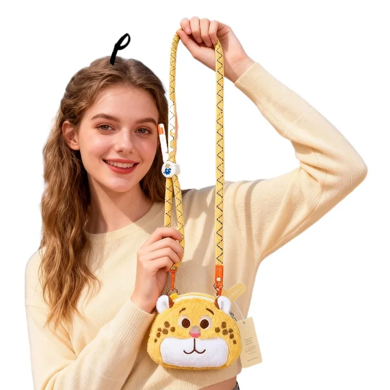 

Disney Zootopia Anime Cartoon Cute Clawhauser Plush Doll Coin Purse Creative Kawaii Unisex Mini Crossbody Bag Gift Wholesale