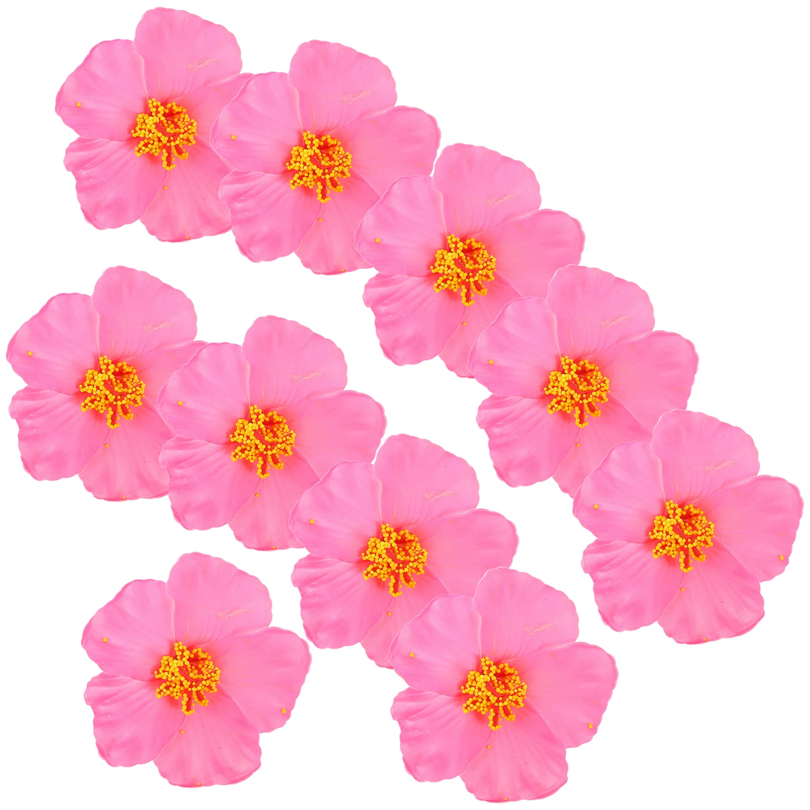 

10 Pcs Artificial Hibiscus Flower Hawaiian Faux Flowers for Vase Decoration Decorate Eva