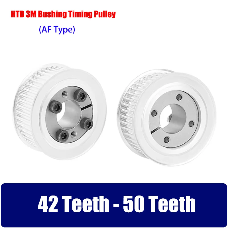 

42 Teeth - 50 Teeth HTD3M Keyless Bushing Timing Pulley Z21 Series Expansion Sleeve Synchronous Wheel For Belt Width 10mm 15mm