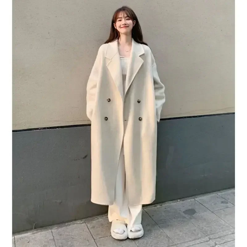 Women's Coats 2023 New in Vintage Harajuku Fashion Autumn Women's Clothing Long Sleeve Tops Korean Style Thick Long Coat