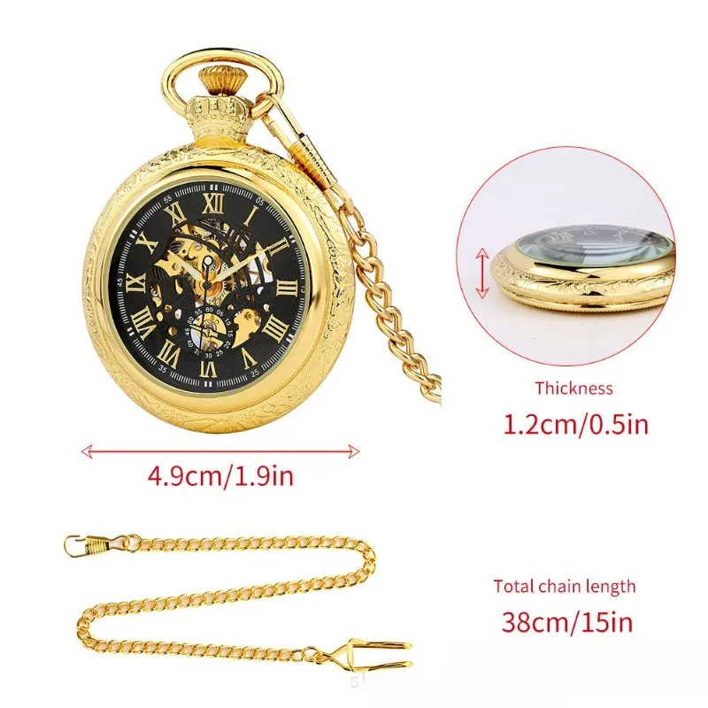 Retro classic gift pocket watch Roman crown crown manual mechanical pocket watch