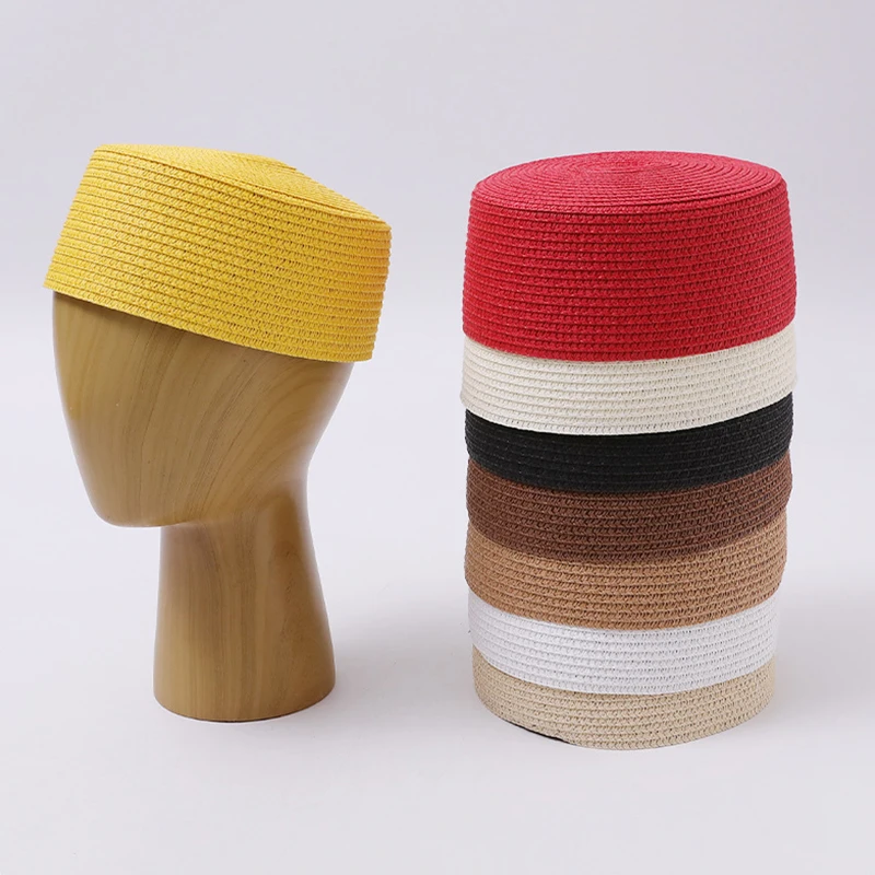 Summer Women's Medication Box Hats Handwoven Straw Hats Berets Simple Sailor Hats Fashionable Top Hats