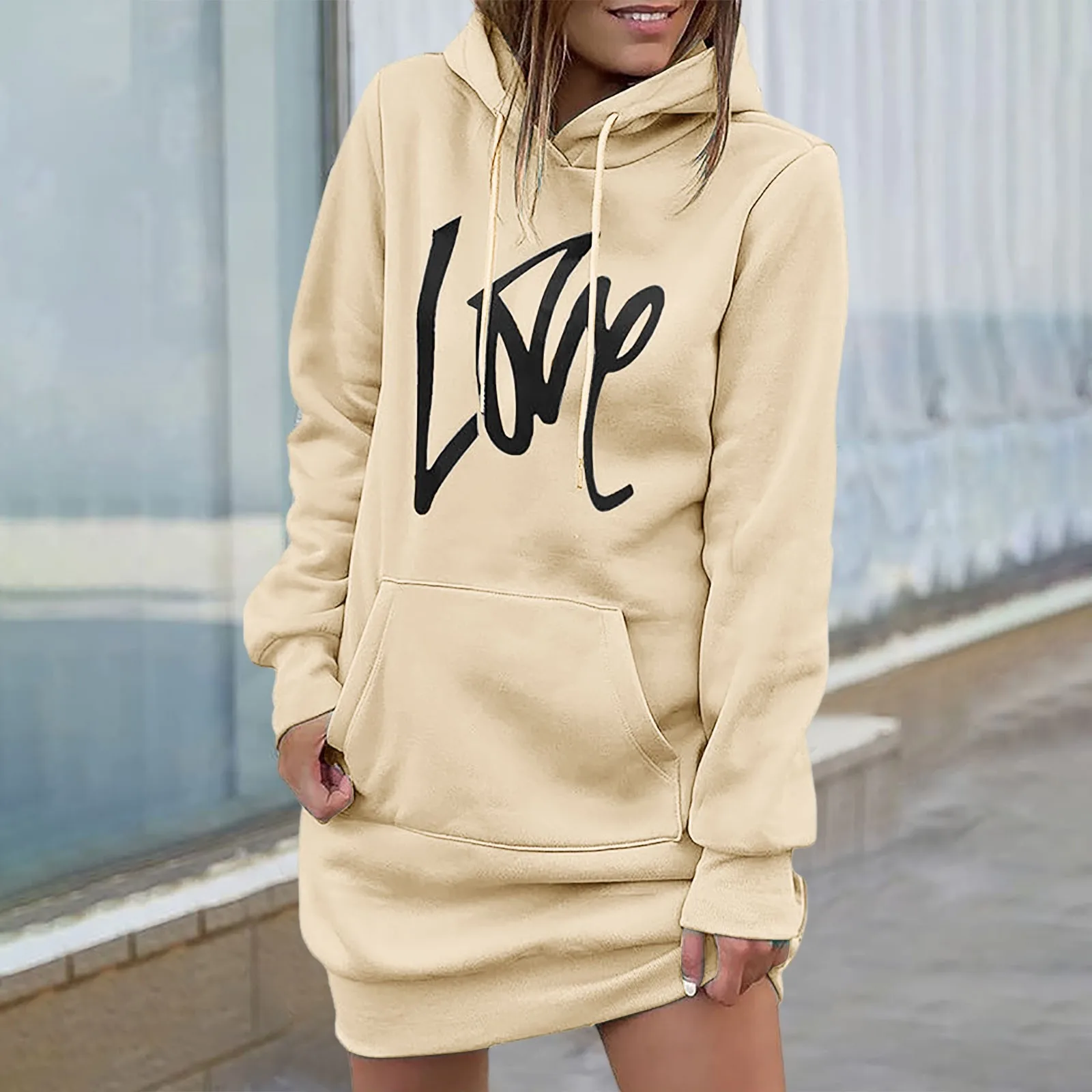 

2024 New Women Autumn Hoodie Street Fashion Letter Print Sweatshirt Ladies Casual Loose Daily Hoodies Clothing