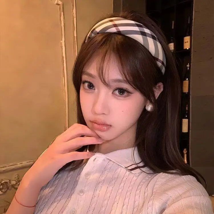 

Новый стиль, ретро, французский стиль, классический клетчатый дизайн, повязка для волос, аксессуары для волос, простой головной убор, новая повязка для волос для женщин