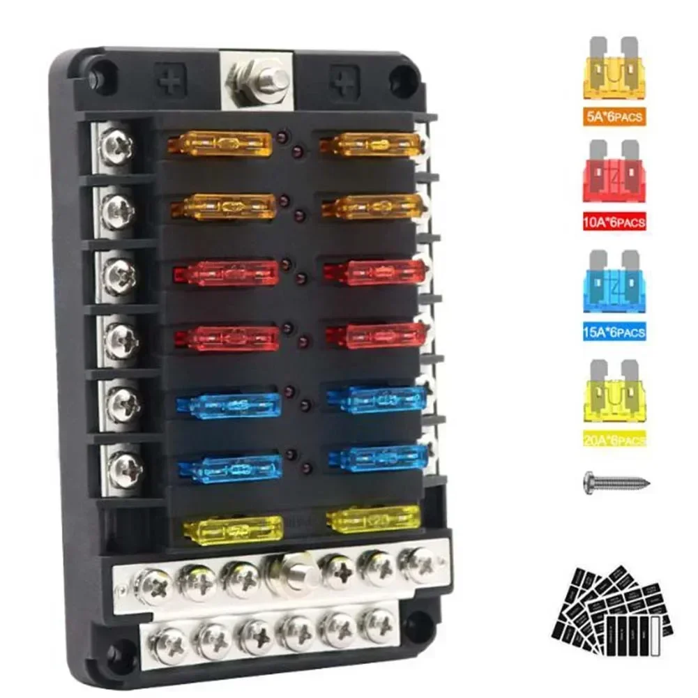 

User friendly Design on the 12V Motor Vehicle fuse box featuring an integrated indicator light to quick repairs