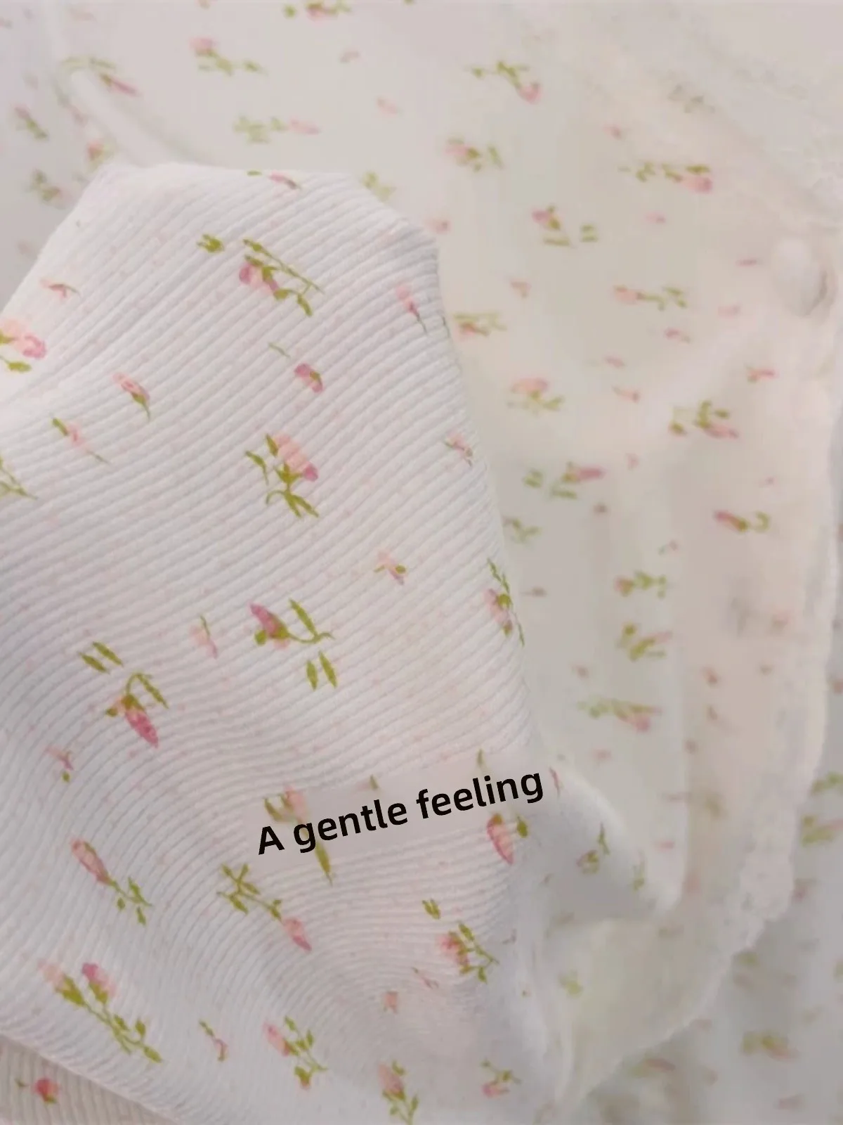 Sweet Floral Print Girl\'s Spwear round Ne Long Sve Pants Set Spring Autumn Cotton Home Clothes Tee-Piece Suit