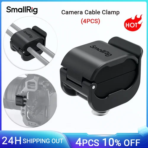 Imagen 1 del producto Abrazadera de cable de cámara SmallRig (4 piezas) para cable SDI/micrófono Cable de cámara DSLR Soporte de montaje de bloqueo Cable de 2-7 mm - 3685