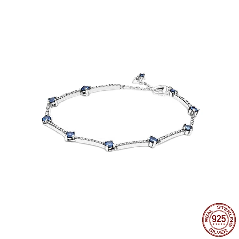 Women's Simple Chain Bracelet 925 Sterling Silver Sparkling Star Red Firecracker Bracelet Exquisite Charm Fashion Jewelry Gift - view 4